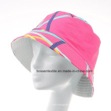 Costume personnalisé en coton imprimé rose mignon Casquette chapeau Sunhat